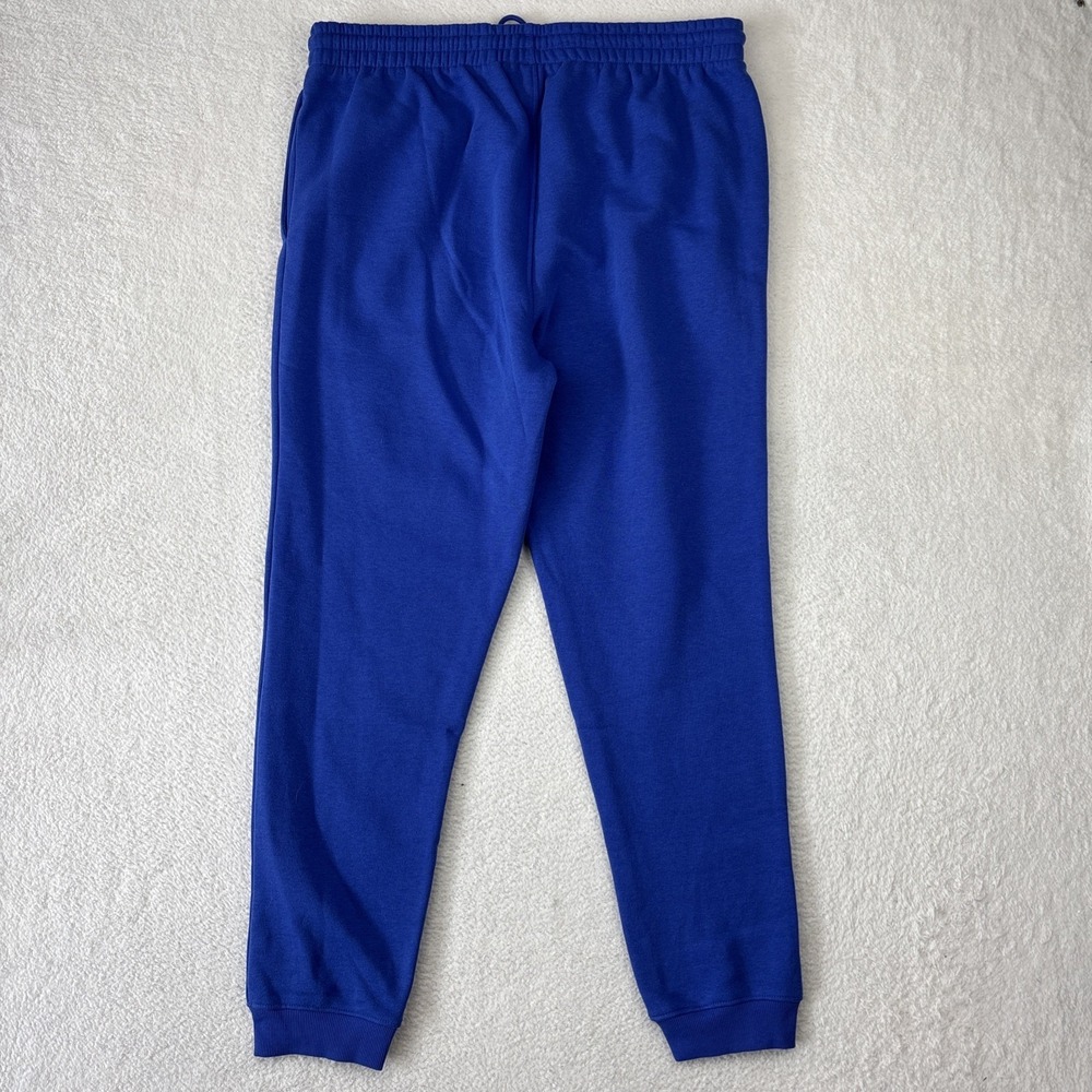 NEW REEBOK Mens Fleece Joggers Sweatpants XL Blue Athletic Pants Tapered Stretch - Picture 2 of 13